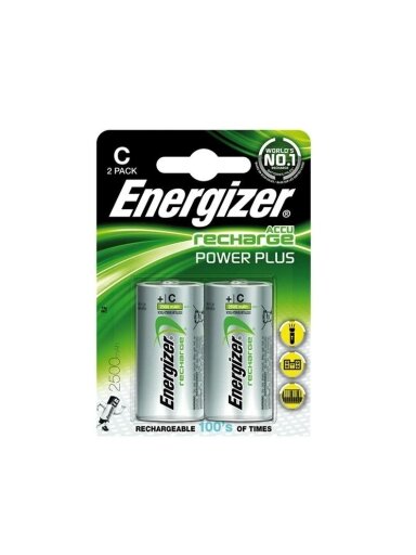 Įkraunami elementai Energizer C 2500 mAh, 2 vnt.