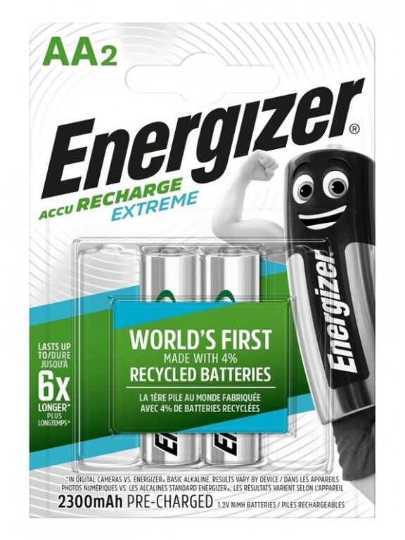 Įkraunami elementai ENERGIZER AA, 2300 mAh, 2 vnt. Įkraunami elementai ENERGIZER AA, 2300 mAh, 2 vnt.