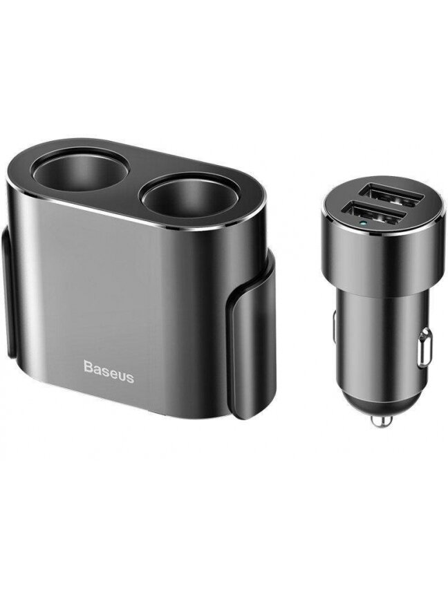 Įkroviklis Baseus, Cigarette Lighter Socket/2 x USB 1 Įkroviklis Baseus, Cigarette Lighter Socket/2 x USB 1