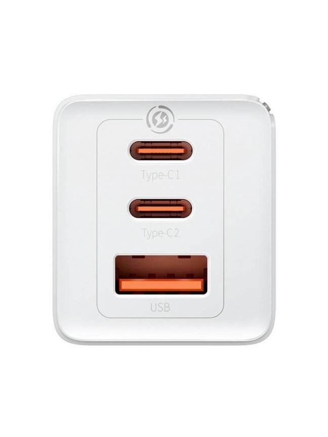 Įkroviklis Baseus GaN5 Pro, 2 x USB Type C /USB-A, balta 1