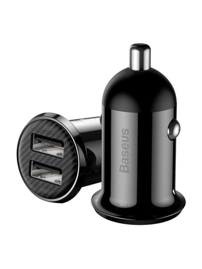 Įkroviklis Baseus Grain Pro CCALLP-01, 2 x USB, juoda 1