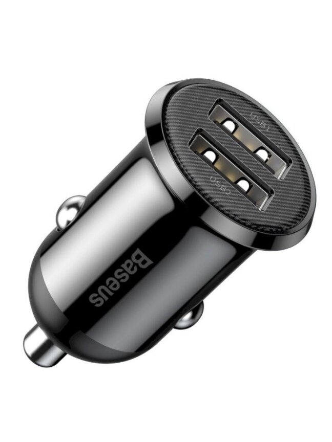 Įkroviklis Baseus Grain Pro CCALLP-01, 2 x USB, juoda