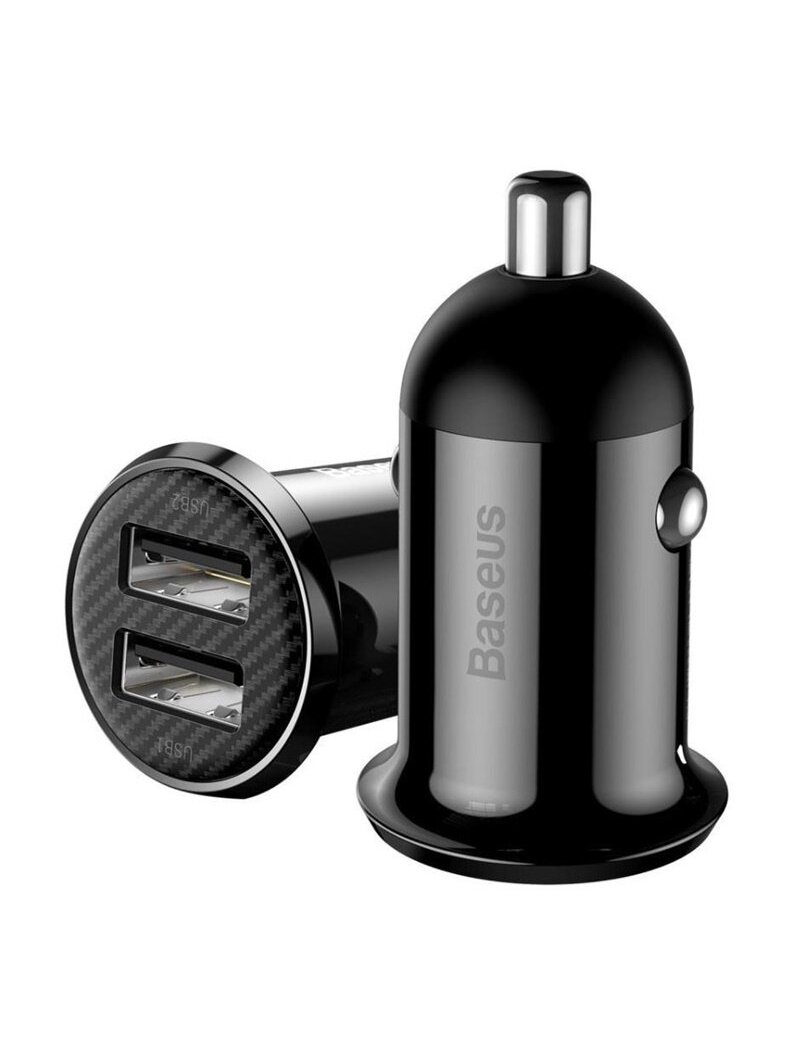 Įkroviklis Baseus Grain Pro CCALLP-01, 2 x USB, juoda 1 Įkroviklis Baseus Grain Pro CCALLP-01, 2 x USB, juoda 1
