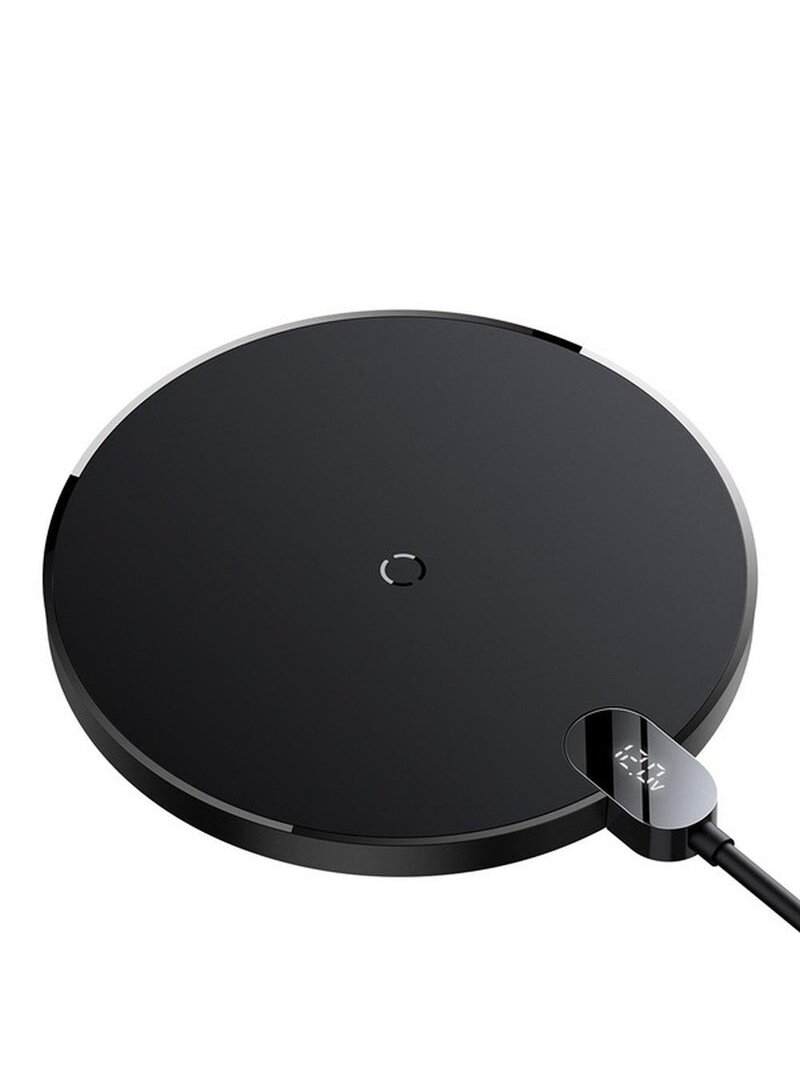 Įkroviklis Baseus Digital LED Wireless, juoda Įkroviklis Baseus Digital LED Wireless, juoda