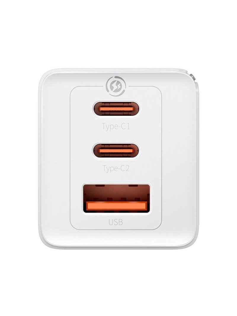 Įkroviklis Baseus GaN5 Pro, 2 x USB Type C /USB-A, balta 1 Įkroviklis Baseus GaN5 Pro, 2 x USB Type C /USB-A, balta 1