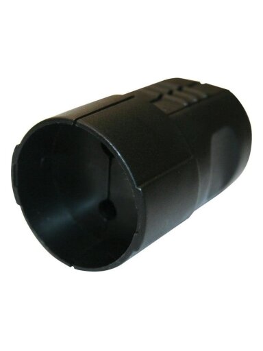Ilgintuvo lizdas N&L, 2P, 16A, 250V, juodos spalvos