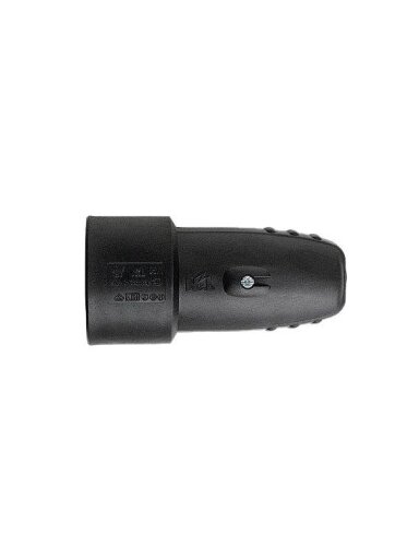 Ilgintuvo lizdas N&L, 3P, 16A, 250V, juodos spalvos