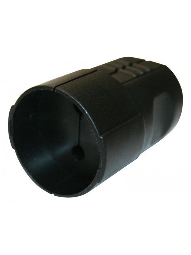 Ilgintuvo lizdas N&L, 2P, 16A, 250V, juodos spalvos Ilgintuvo lizdas N&L, 2P, 16A, 250V, juodos spalvos