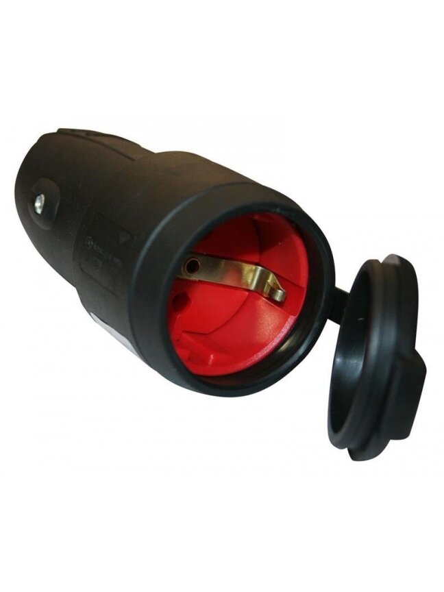 Ilgintuvo lizdas N&L, 3P, 16A, 250V, IP44, juodos spalvos Ilgintuvo lizdas N&L, 3P, 16A, 250V, IP44, juodos spalvos
