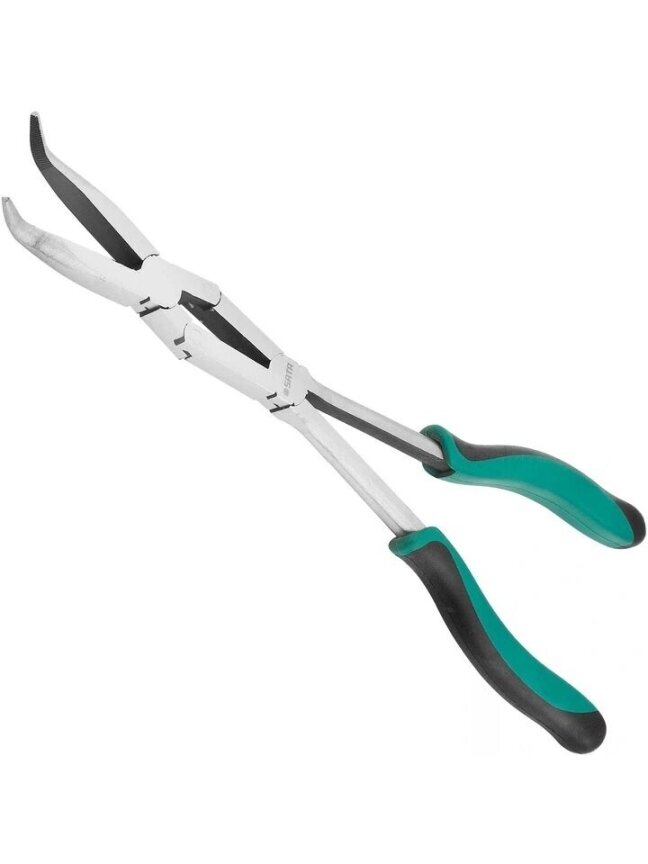 ⬡ Ilgos 45° atlenktanosės replės 340 mm (S70721, SATA) ⬡ Ilgos 45° atlenktanosės replės 340 mm (S70721, SATA)