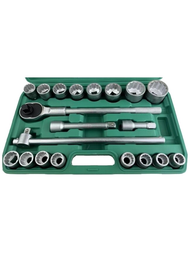 ⬡ Ilgų galvučių rinkinys 3/4" 21 vnt. (19-50 mm) 12-briaunės (CL103412, CHANGLU TOOLS) ⬡ Ilgų galvučių rinkinys 3/4" 21 vnt. (19-50 mm) 12-briaunės (CL103412, CHANGLU TOOLS)