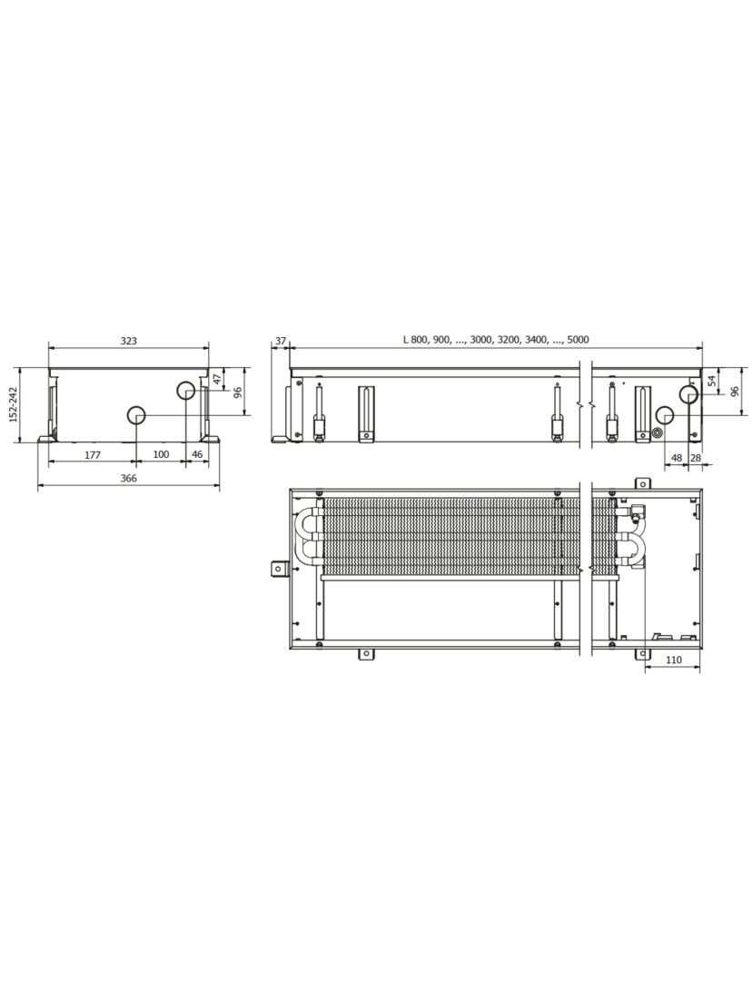 Įleidžiamas grindinis konvektorius FC 110x32x15 2 Įleidžiamas grindinis konvektorius FC 110x32x15 2