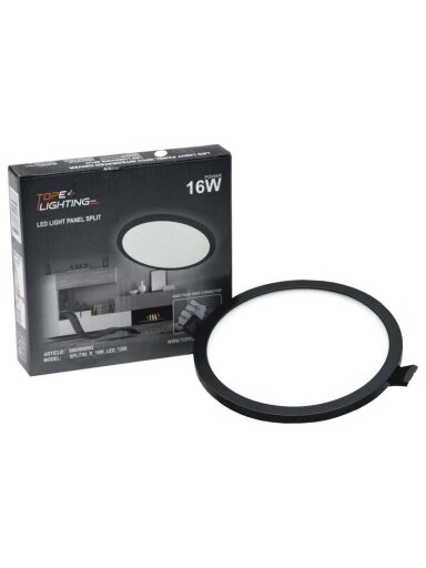 Įmontuojamas šviestuvas ope Split, 22W, 3000°K, LED, juodas Įmontuojamas šviestuvas ope Split, 22W, 3000°K, LED, juodas