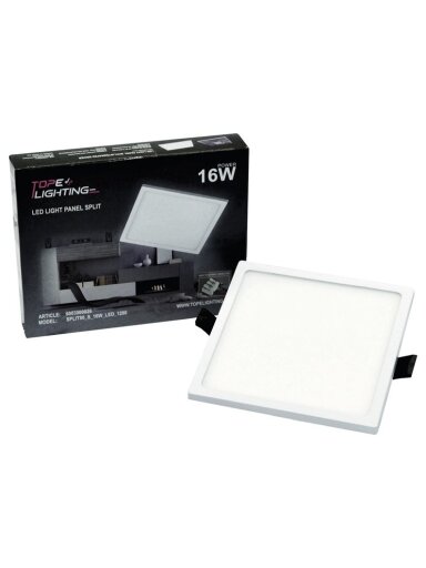 Įmontuojamas šviestuvas Tope Split, 16W, 4000°K, LED, baltas