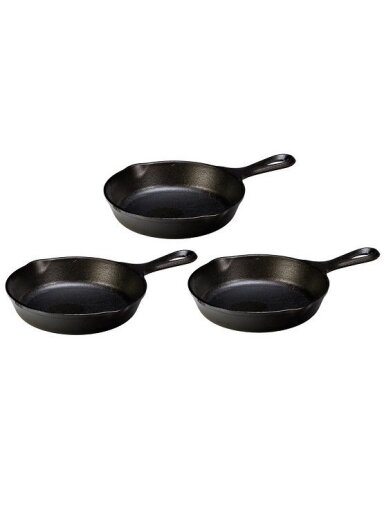 Impregnuotų 20 cm KamadoClub ketaus keptuvėlių rinkinys, 3 vnt.