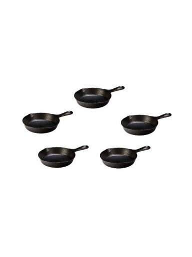 Impregnuotų 20 cm KamadoClub ketaus keptuvėlių rinkinys, 5 vnt.