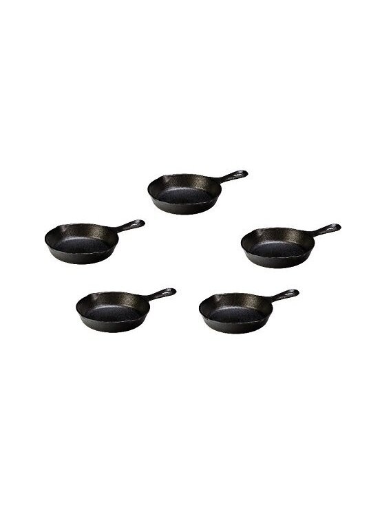 Impregnuotų 16 cm KamadoClub ketaus keptuvėlių rinkinys, 5 vnt. Impregnuotų 16 cm KamadoClub ketaus keptuvėlių rinkinys, 5 vnt.