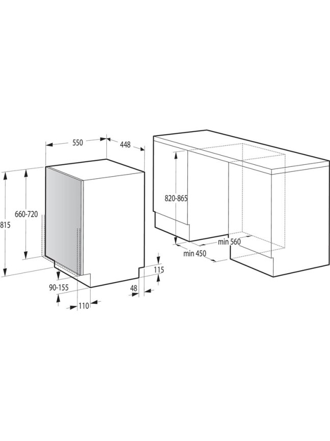 Įmontuojama indaplovė Gorenje GV520E11 1 Įmontuojama indaplovė Gorenje GV520E11 1