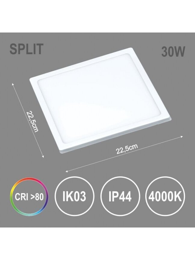 Įmontuojamas šviestuvas Tope Split, 30W, 4000°K, LED, baltas 2
