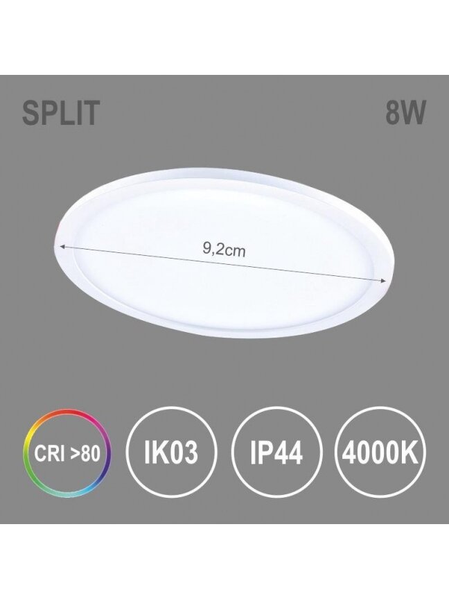 Įmontuojamas šviestuvas Tope Split R NW, 8W, LED, 4000K 1 Įmontuojamas šviestuvas Tope Split R NW, 8W, LED, 4000K 1