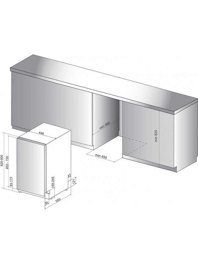 Įmontuojamoji indaplovė WHIRLPOOL WSIP 4O33 PFE 2 Įmontuojamoji indaplovė WHIRLPOOL WSIP 4O33 PFE 2