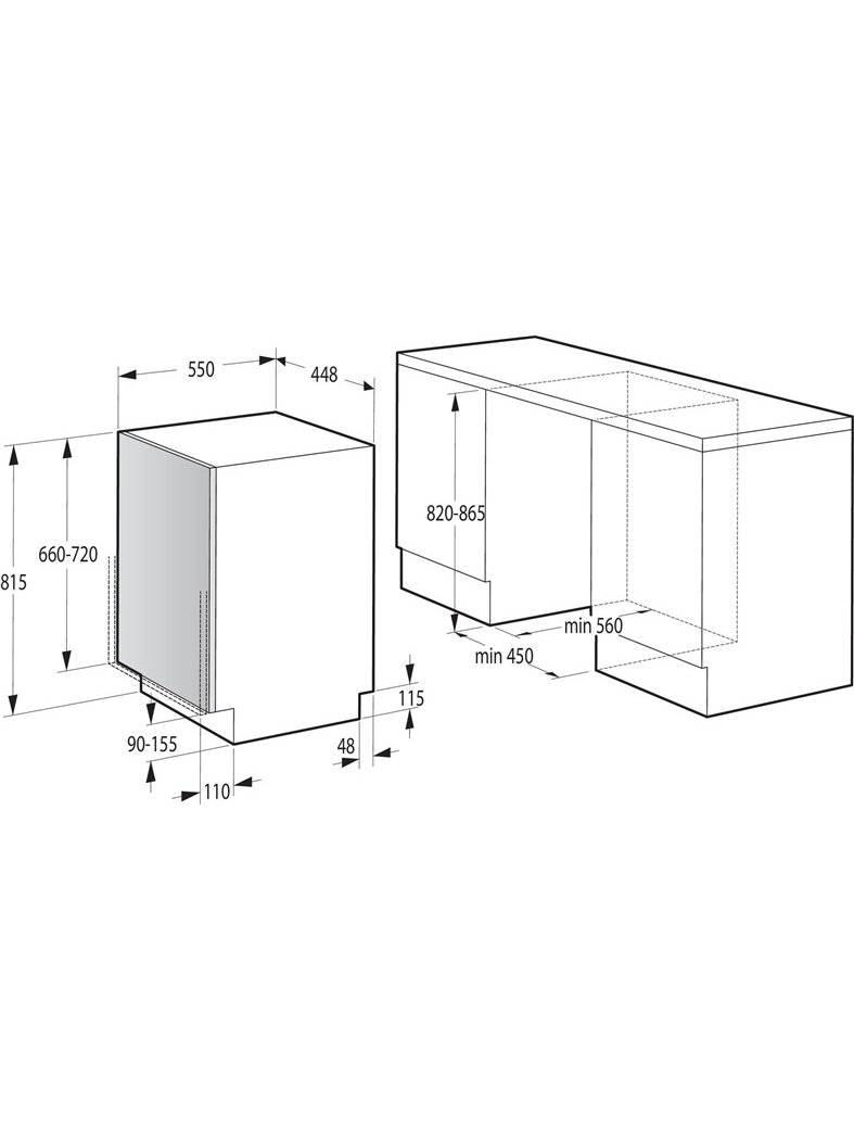 Įmontuojama indaplovė Gorenje GV520E11 1