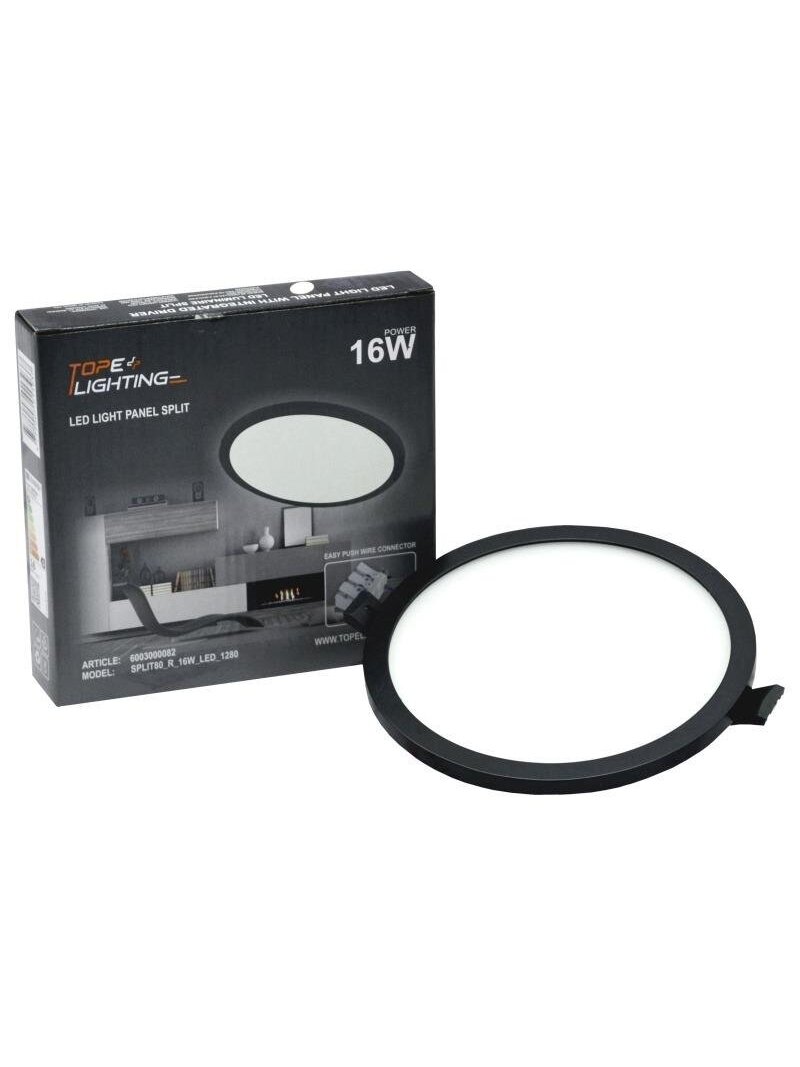 Įmontuojamas šviestuvas ope Split, 22W, 3000°K, LED, juodas 1 Įmontuojamas šviestuvas ope Split, 22W, 3000°K, LED, juodas 1