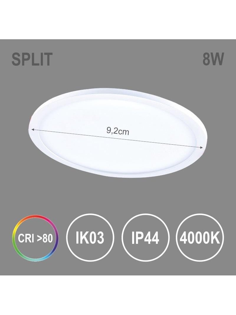 Įmontuojamas šviestuvas Tope Split R NW, 8W, LED, 4000K 1