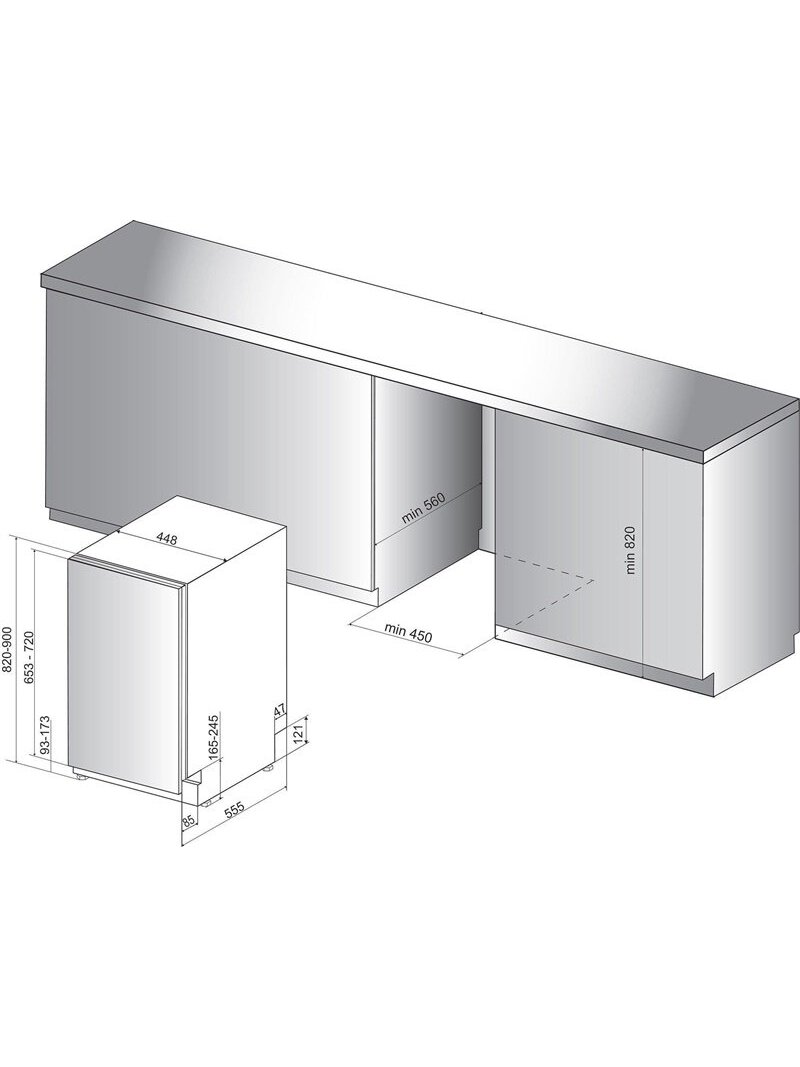 Įmontuojamoji indaplovė WHIRLPOOL WSIP 4O33 PFE 2 Įmontuojamoji indaplovė WHIRLPOOL WSIP 4O33 PFE 2