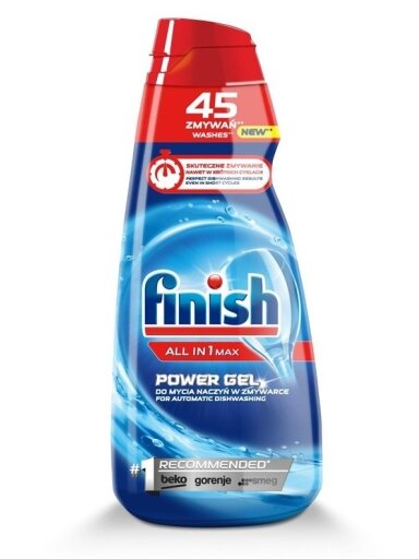 Indaplovių gelis „Finish All in 1 Max Power Gel“, 900 ml