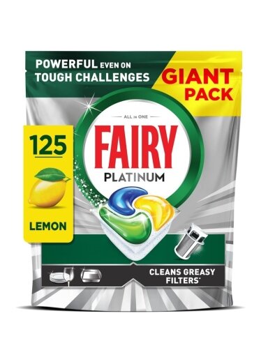 Indaplovių kapsulės Fairy PLAT Allin1, 125 vnt.