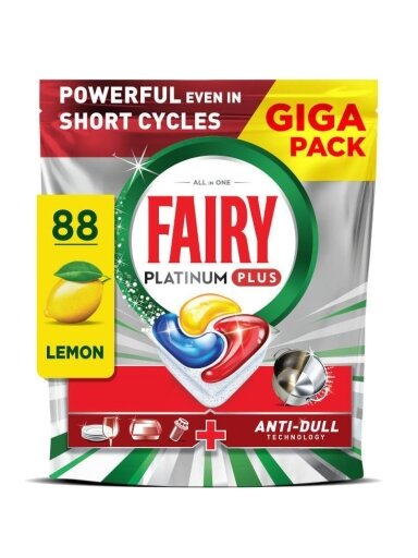 Indaplovių kapsulės Fairy Plat+ Allin1, 88 vnt.