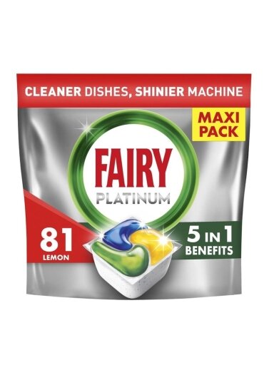 Indaplovių tabletės Fairy Platinum, 81 vnt.