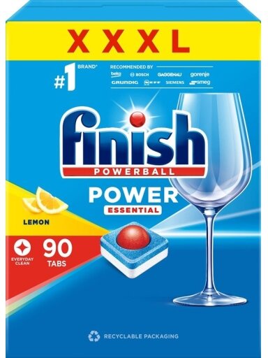 Indaplovių tabletės Finish Power Essential, 90 vnt.