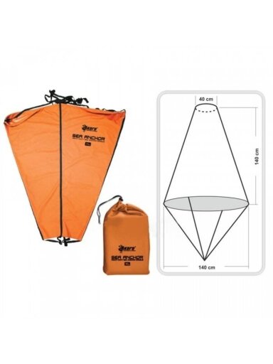 Inkaras - parašiutas laivams AKARA ANC 001-XL, Matmenys 40\140x140 Inkaras - parašiutas laivams AKARA ANC 001-XL, Matmenys 40\140x140