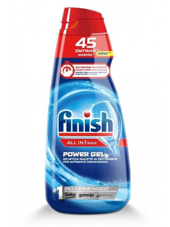 Indaplovių gelis „Finish All in 1 Max Power Gel“, 900 ml Indaplovių gelis „Finish All in 1 Max Power Gel“, 900 ml