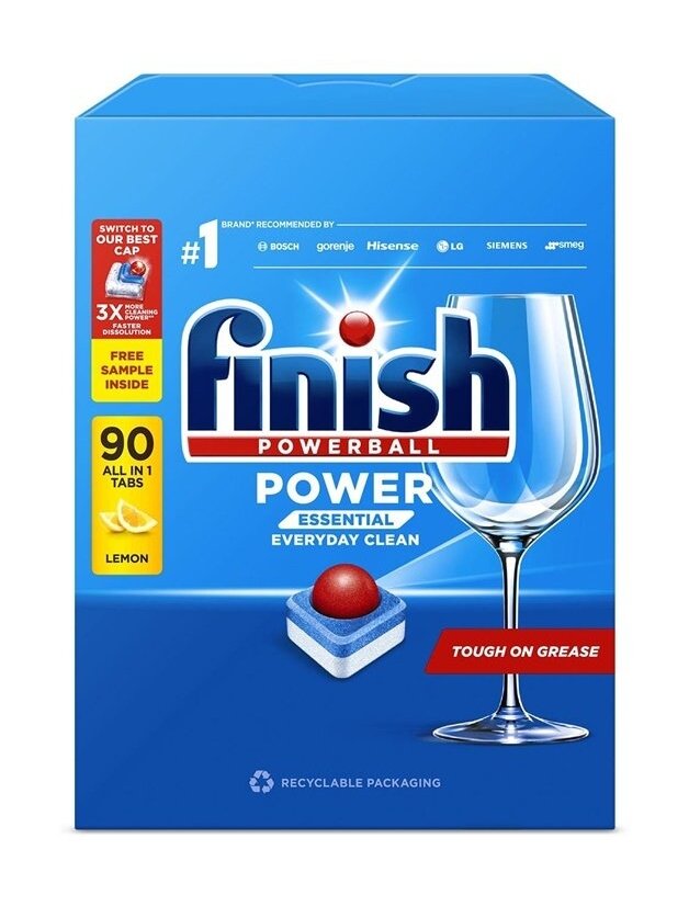 Indaplovių tabletės Finish Power Essential, 90 vnt. 1 Indaplovių tabletės Finish Power Essential, 90 vnt. 1