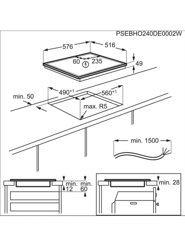 Indukcinė kaitlentė AEG 5000 serija „Hob2Hood®“ TN64IA00XB 1