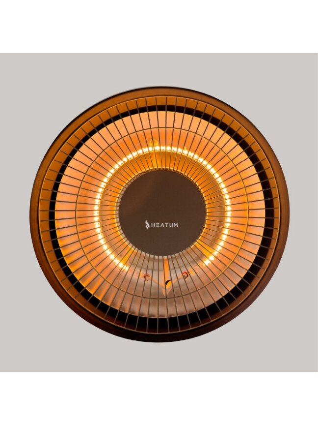 Infraraudonųjų spindulių šildytuvas Heatum AURA H1500 Black 3