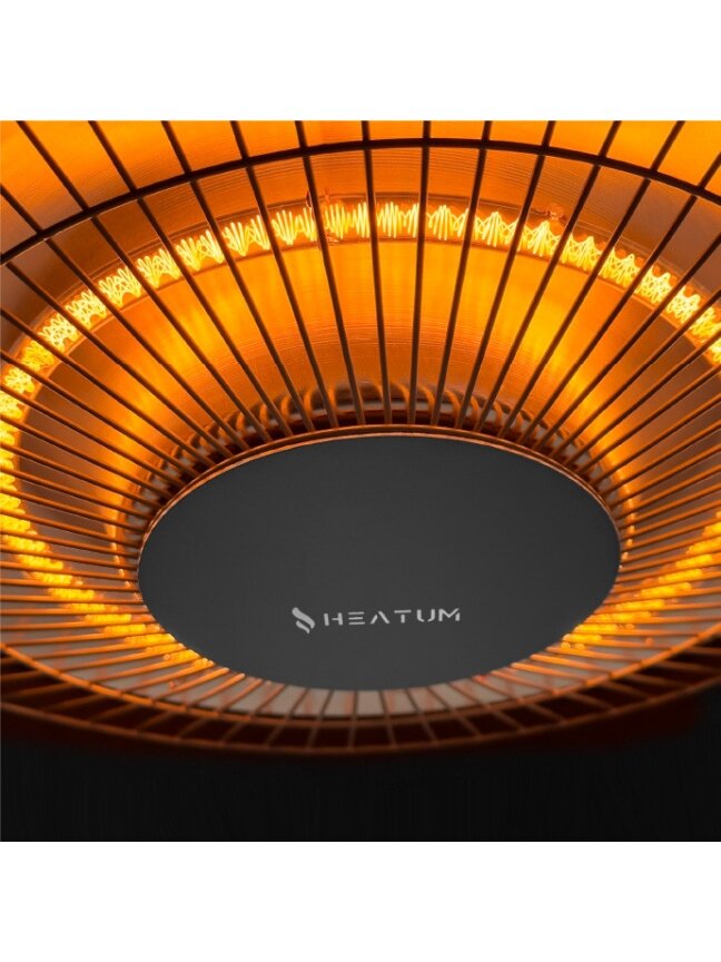 Infraraudonųjų spindulių šildytuvas Heatum AURA H1500 Black 7