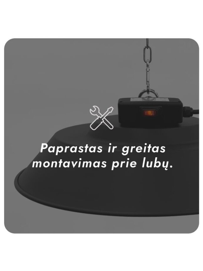 Infraraudonųjų spindulių šildytuvas Heatum AURA H1500 Black 8