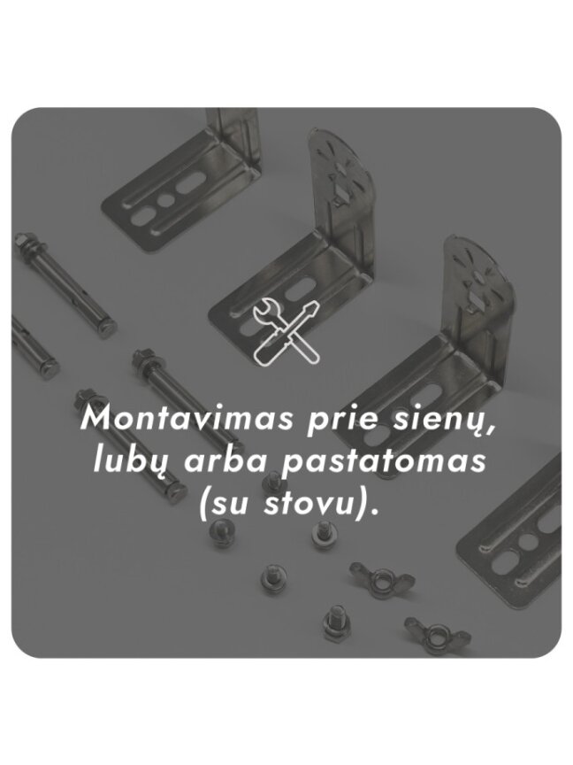 Infraraudonųjų spindulių šildytuvas Heatum CORE H2000R Silver 9
