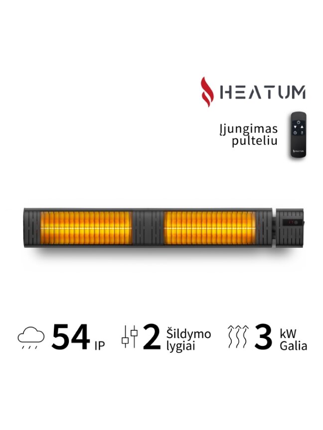 Infraraudonųjų spindulių šildytuvas Heatum H3000R EMPIRE Infraraudonųjų spindulių šildytuvas Heatum H3000R EMPIRE