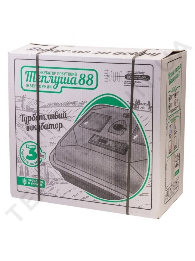 Inkubatorius su mechaniniu vartymu Teplusha Greeny 88 TMV 220/50, su drėgmės jutikliu, turbo ventiliatoriumi, apšvietimu inkubacinėje kameroje 7