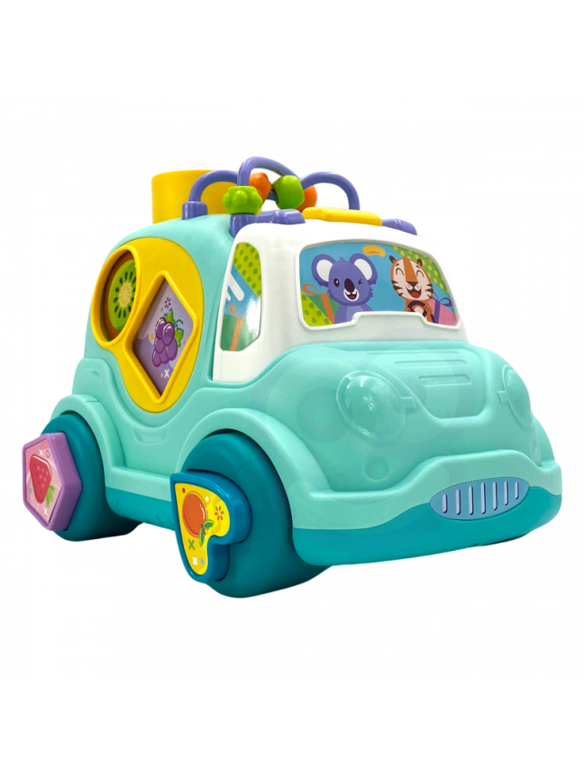 Interaktyvus Muzikinis Automobilis Rūšiuoklis WOOPIE BABY Montessori Blue 6