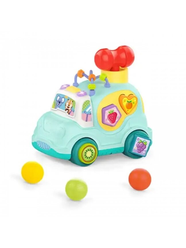 Interaktyvus Muzikinis Automobilis Rūšiuoklis WOOPIE BABY Montessori Blue 4
