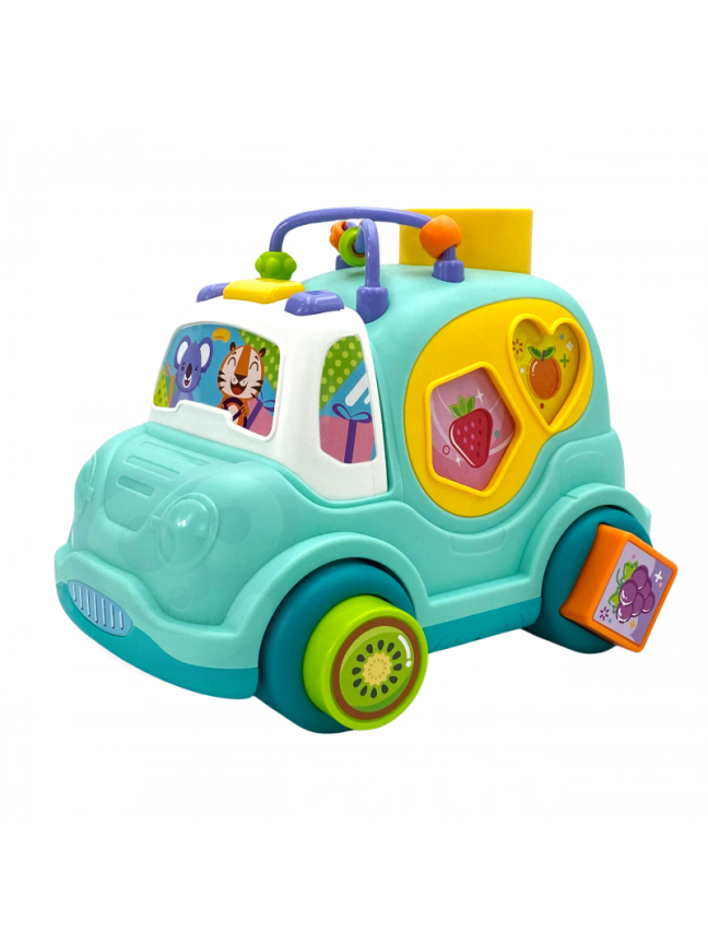 Interaktyvus Muzikinis Automobilis Rūšiuoklis WOOPIE BABY Montessori Blue 10