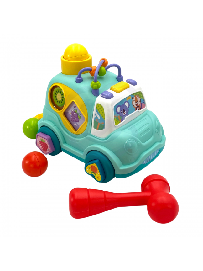 Interaktyvus Muzikinis Automobilis Rūšiuoklis WOOPIE BABY Montessori Blue 11