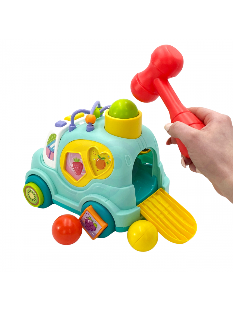 Interaktyvus Muzikinis Automobilis Rūšiuoklis WOOPIE BABY Montessori Blue 8