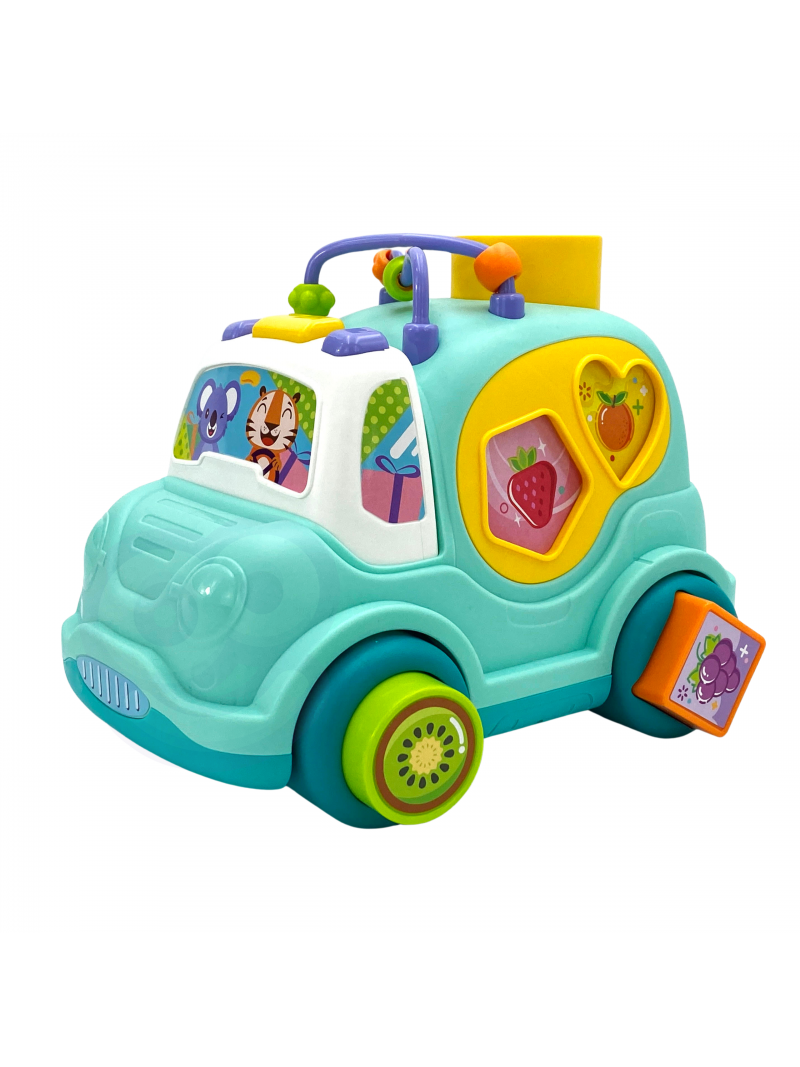Interaktyvus Muzikinis Automobilis Rūšiuoklis WOOPIE BABY Montessori Blue 10